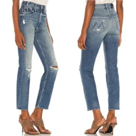 Mother Superior High Waisted Rider Ankle Jeans in Far Beyond The Sky Size 29